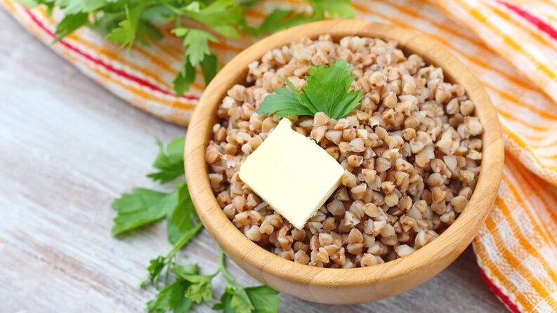 Sarraceno wheat porridge with butter